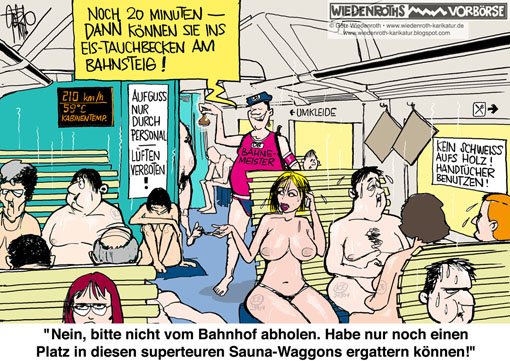 Karikatur_Deutsche_Bahn_ICE_Hitze_Klimaanlage_Defekt